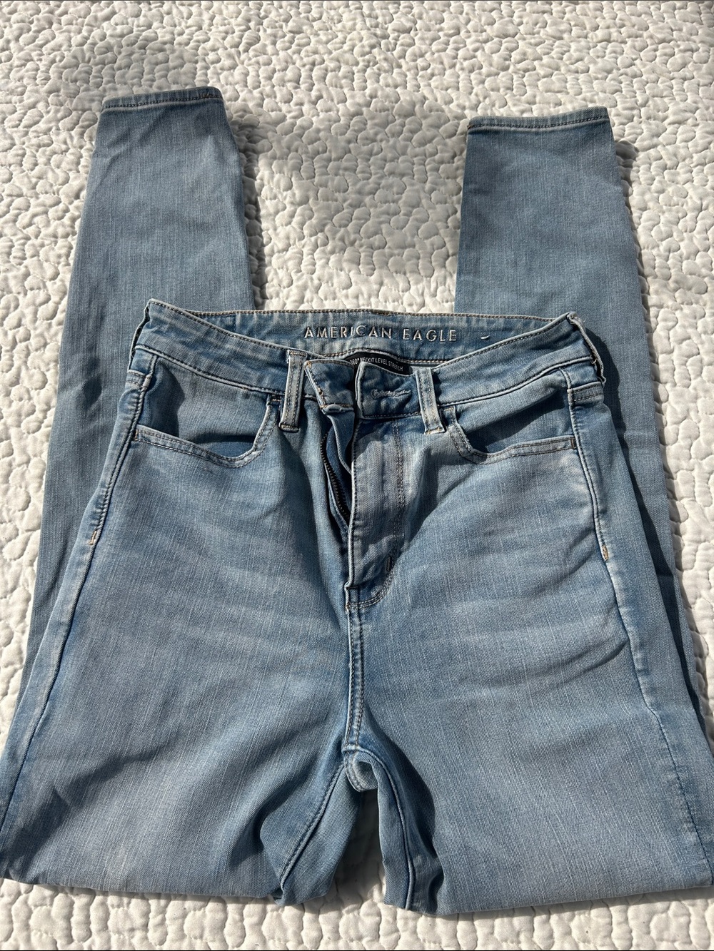 American Eagle Outfitters Light Wash Skinny Jeans Highest Rise Jegging